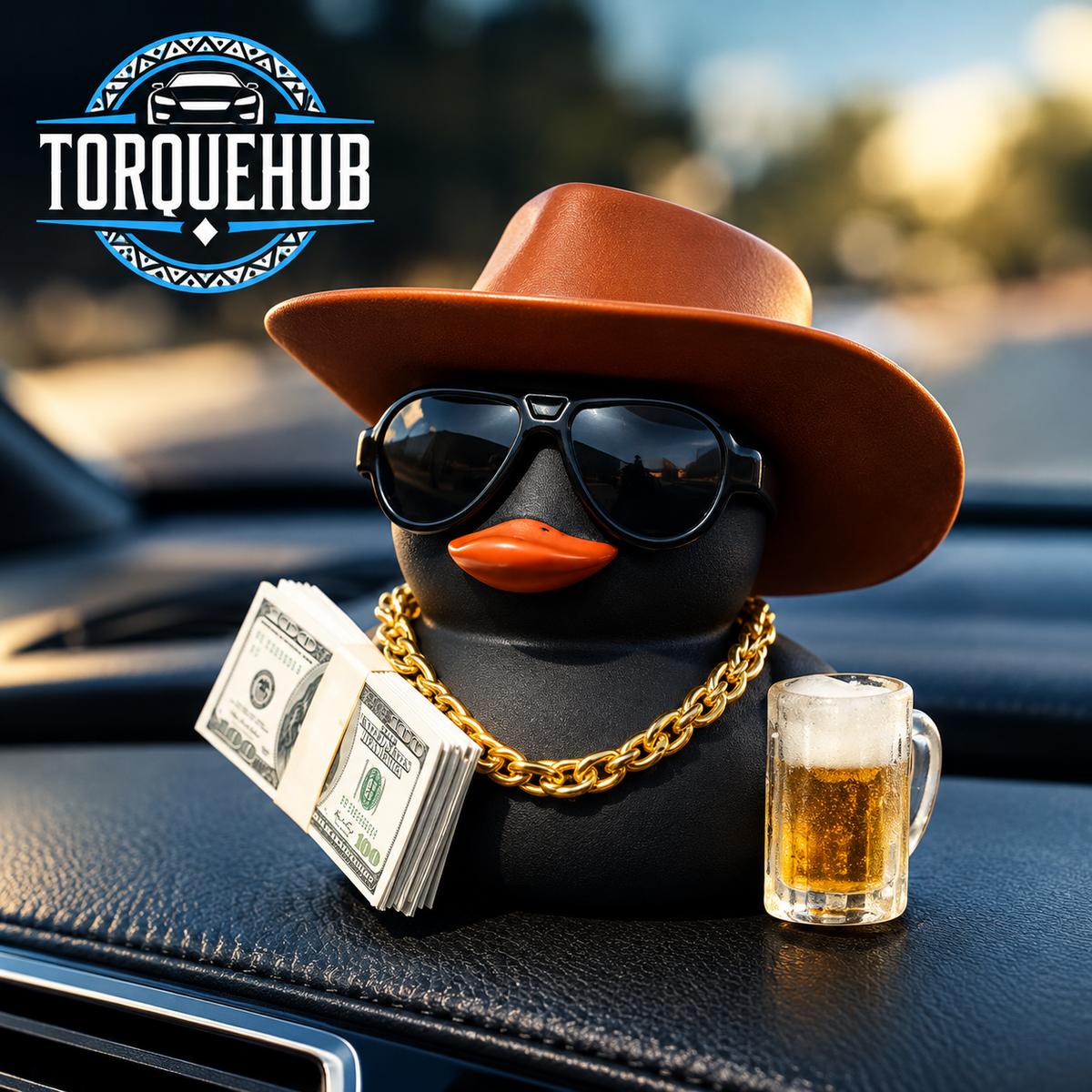 TorqueHub Duck Crew- Golden Chain Beer Duck