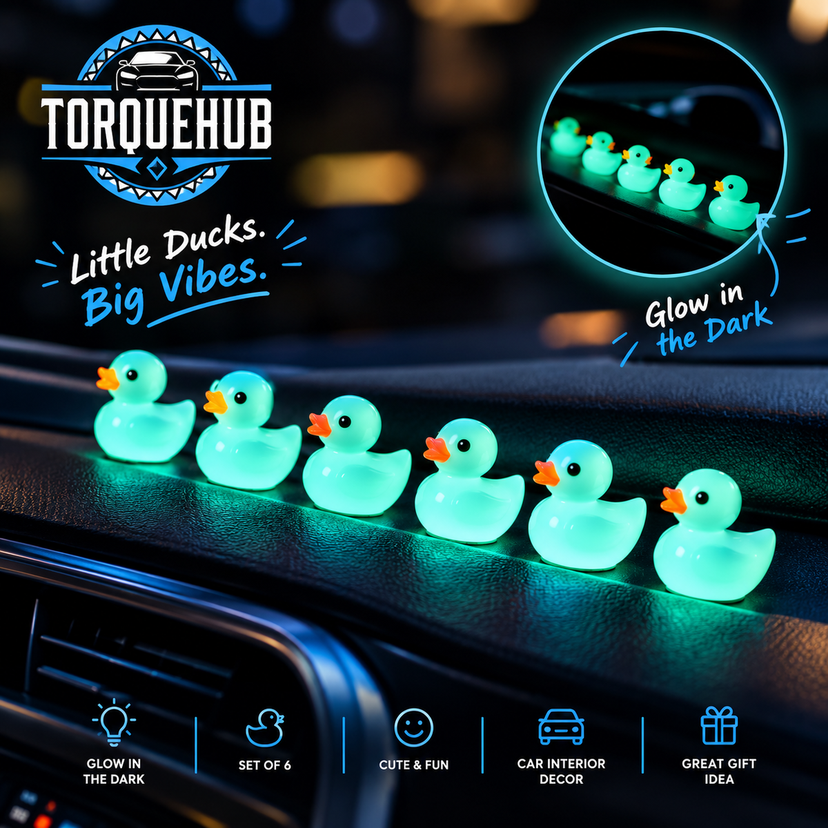 TorqueHub Duck Crew Glow-in-the-Dark Little Ducks